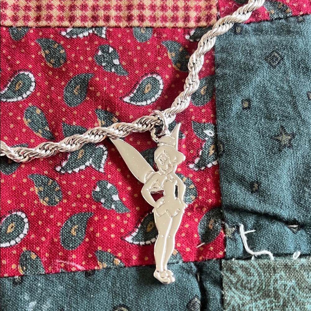 DISNEY - NWOT Silver Tinker Bell Necklace - Picture 4 of 5